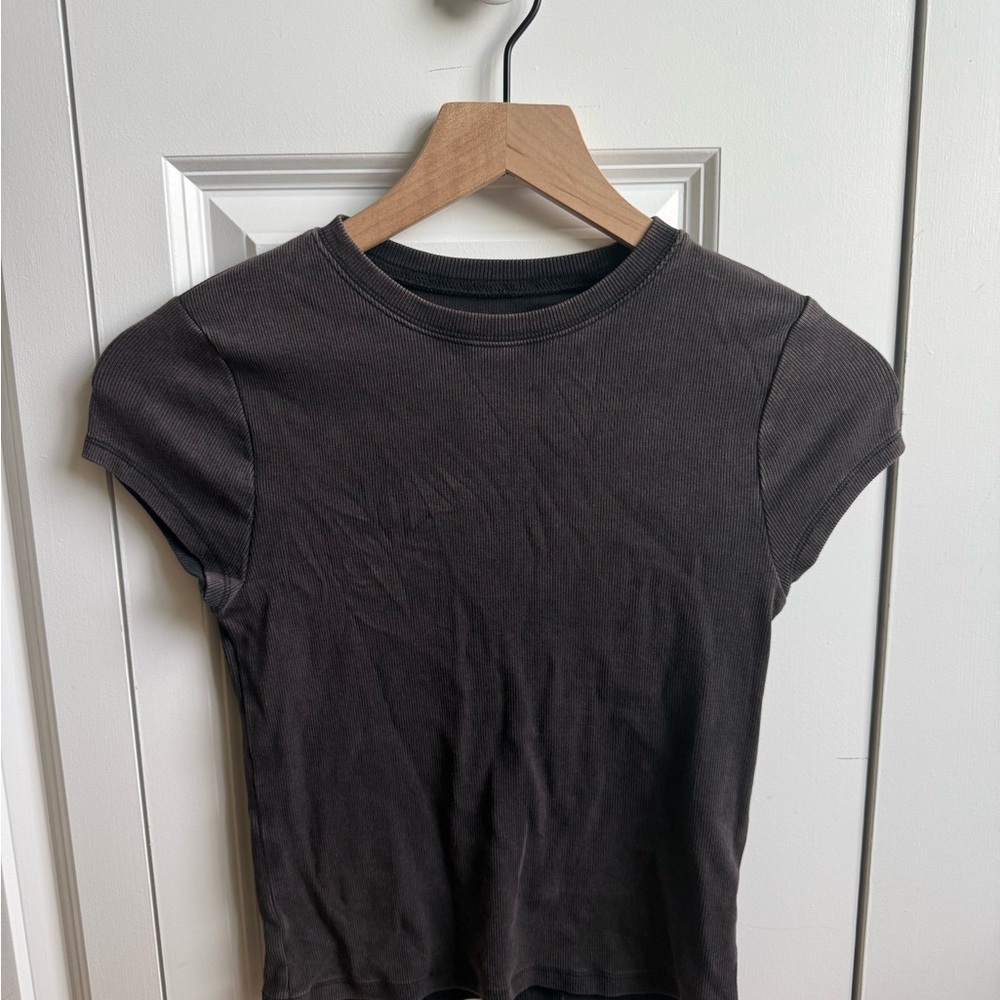 PacSun Gray Fitted Short Sleeve T-Shirt
